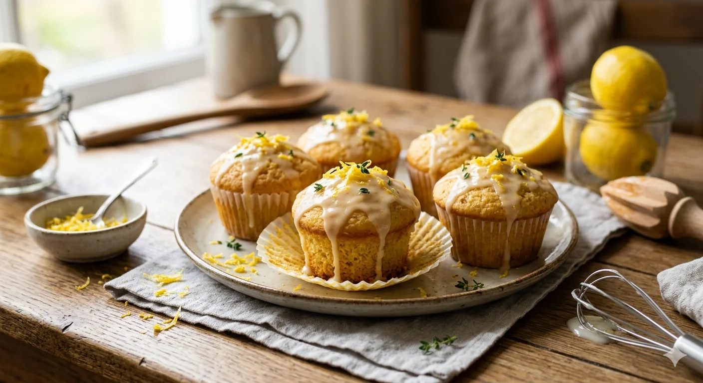 Лимонные маффины с глазурью — нежные, ароматные, тают во рту