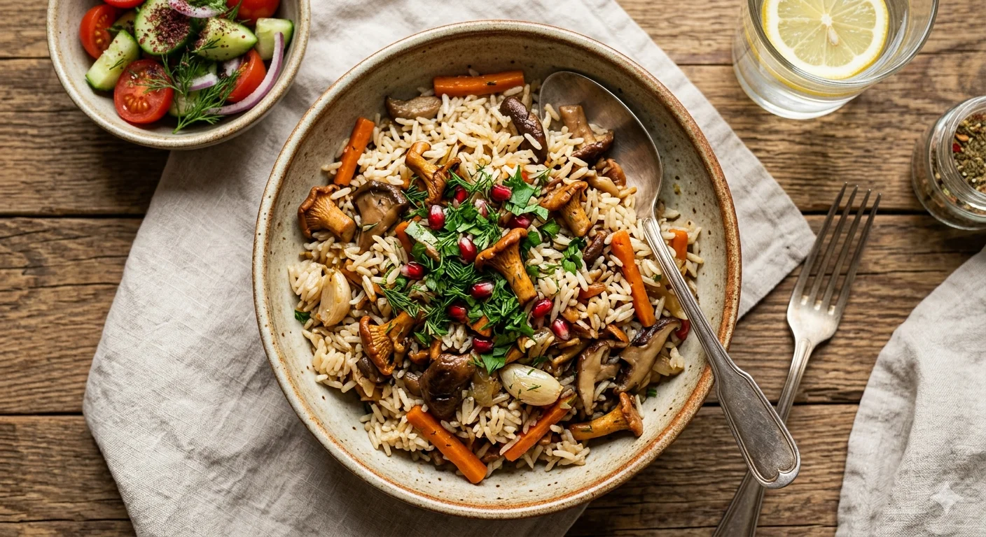 Почему стоит приготовить грибной плов без мяса