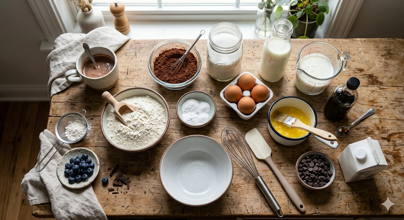 Что понадобится для шоколадных панкейков